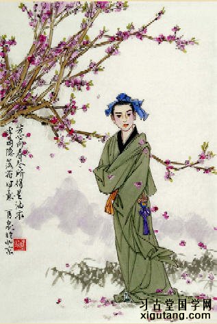 李商隐《落花》：高阁客竟去，小园花乱飞。参差连曲陌，迢递送斜晖。肠断未忍扫，眼穿仍欲归。芳心向春尽，所得是沾衣。