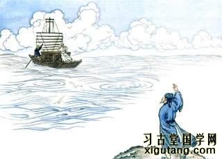 刘长卿《饯别王十一南游》：望君烟水阔， 挥手泪沾巾。 飞鸟没何处？ 青山空向人。 长江一帆远， 落日五湖春。 谁见汀洲上， 相思愁白苹？