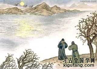 李益《喜见外弟又言别》：十年离乱后，长大一相逢。问姓惊初见，称名忆旧容。别来沧海事，语罢暮天钟。明日巴陵道，秋山又几重。