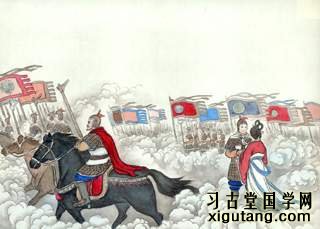 杜甫《兵车行》：车辚辚，马萧萧，行人弓箭各在腰，爷娘妻子走相送，尘埃不见咸阳桥。牵衣顿足拦道哭，哭声直上干云霄。道旁过者问行人，行人但云点行频。