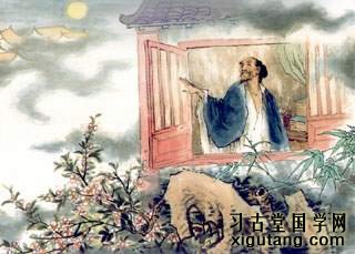 杜甫《春宿左省》：花隐掖垣暮，啾啾栖鸟过。星临万户动，月傍九霄多。不寝听金钥，因风想玉珂。明朝有封事，数问夜如何？