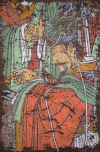 杨明炀湿壁画永乐宫系列-引进仙官 杨明炀湿壁画永乐宫系列-引进仙官