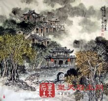 常家大院-谭翃晶国画作品